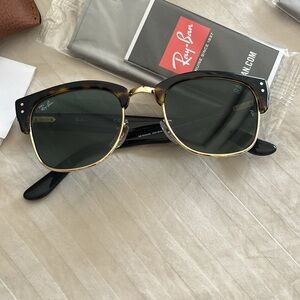 Ray-Ban Tortoise Shell and Gold Frame Sunglasses